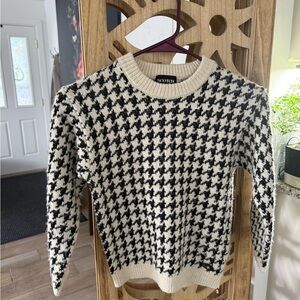 Scotch & Soda Black and White Houndstooth Knit